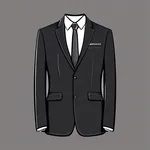 dark charcoal gray suit jacket image